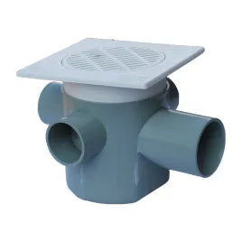 WASTE FLOOR TRAP COMPLETE WITH GRILL & TILE 110MM X 4 WAY